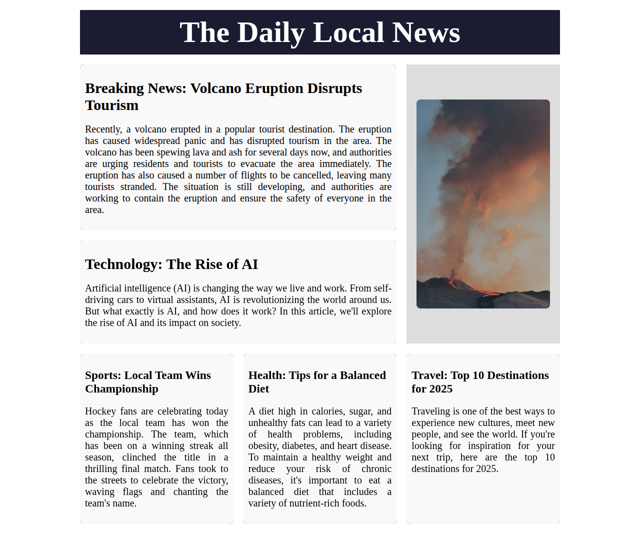 Preview of Design a Newspaper Layout